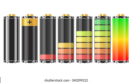 7 Isolated Batteries with 3D Design