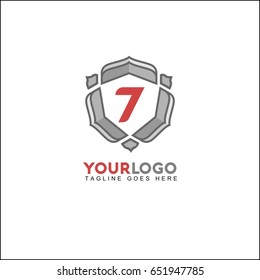 7 letter identity design. Luxury Logo template in vector for Restaurant, Royalty, Boutique, Cafe, Hotel, Heraldic, Jewelry, Fashion and other vector illustration