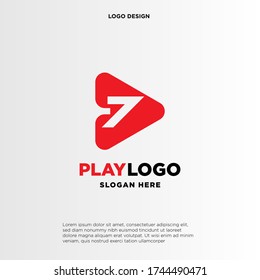 logotipo de 7 letras en la forma triangular, icono de fuente, elementos de plantilla de diseño vectorial para la aplicación o la identidad de la empresa.