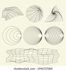 7 Linien geometrische Vektorgrafik