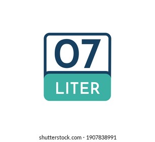 7 Liter Symbol, Vektorgrafik