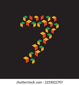 Abstrakte Design-Idee mit 7 Logos