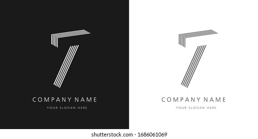 7 Logo Number Modern Design