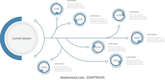 7 Modern of success Infographic Template for business direction, marketing strategy, diagram, data, growth, arrow teamwork skill management timeline, for presentation report and progress