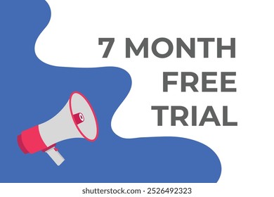 7 month free trial banner design. 7 months free banner background
