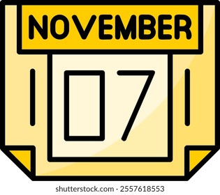 7 November Filled Style Icon Design