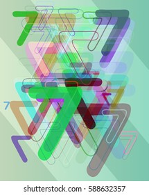 7 Number background art