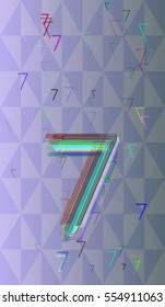 7 Number design art
