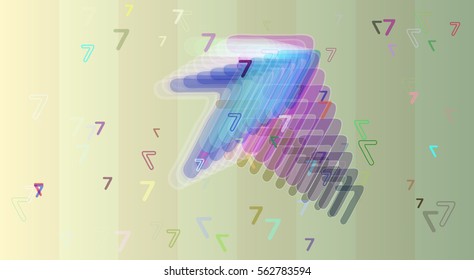 7 Number design icon