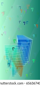 7 Number icon art