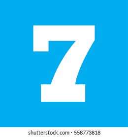 7 number icon illustration isolated vector sign symbol