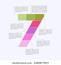 7 Elementos de infografía numérica. Diseño de marco fotográfico de 7 números.