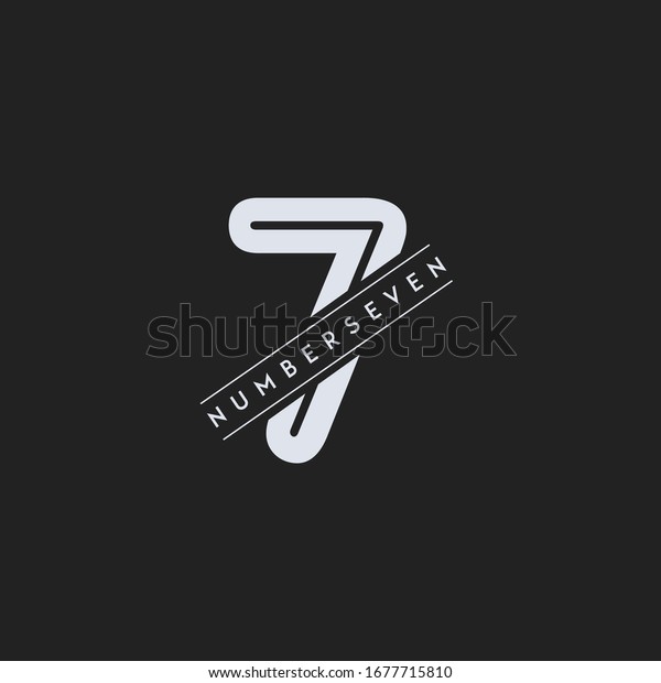 7 Number Logo Abstract Digit Elegant Stock Vector (Royalty Free ...