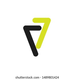 7 Number logo design vector element