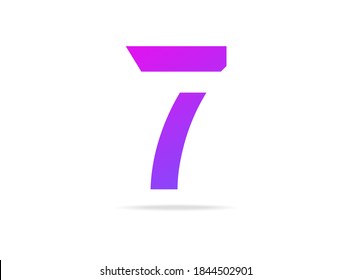 7 number logo icon design. For brand label, desing template elements, creative poster and more