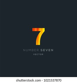 7 Number Logo Letter Style Vector Stock Vector (royalty Free) 1021537882