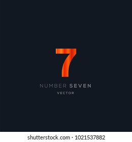 7 Number Logo Letter Style Vector Stock Vector (Royalty Free) 1021537882