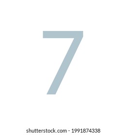 7 NUMBER SIMPLE CLIP ART VECTOR