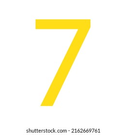 7 NUMBER SIMPLE CLIP ART VECTOR ILLUSTRATION