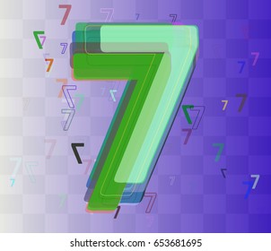 7 Number Texture Pattern Stock Vector (Royalty Free) 653681695 ...