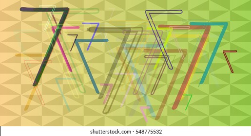 7 Number vector background in seasonal confusion, theoretical effect into kit