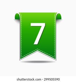 7 Number Vector Green Web Icon
