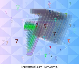 7 Number vector texture