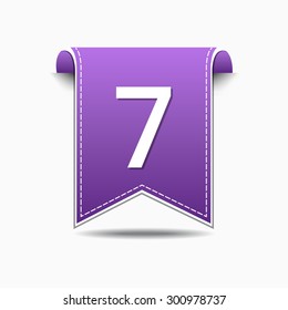 7 Number Vector Violet Web Icon