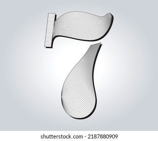 7 numeric guilloches design used gift cheque and money 
