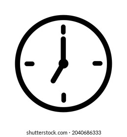 7 o'clock time icon vector