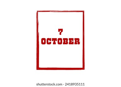 7 October note design, calendar