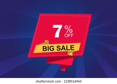 7% off discount promotion sale,  sale promo marketing