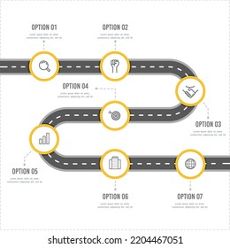 7 Options To Process Milestones From Start To Finish. Business Timeline To Success