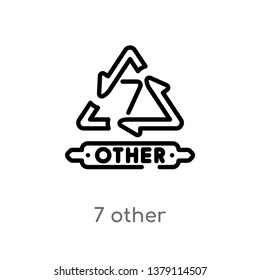 7 other vector line icon. Simple element illustration. 7 other outline icon from other concept. Can be used for web and mobile
