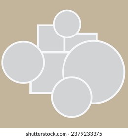 7 photo collage template. vector illustration, new collections