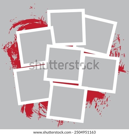 7 photo collage template. vector illustration, new collections