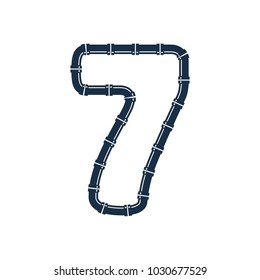 7 Pipe Letter Logo Icon Design
