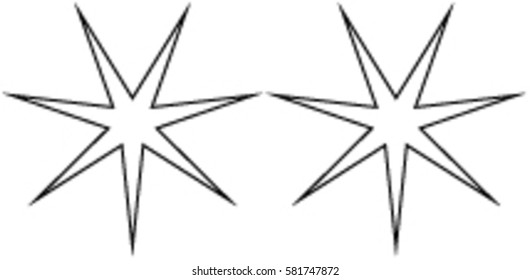 7 Point Star Geometric Pattern