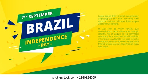 7 September - Brazil Independence Day Banner Vector Illustration