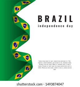 7 September Brazil Independence Day Banner Vector illustation