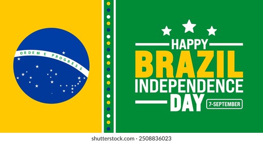 7 de setembro Dia da Independência do Brasil fundo ou banner design template. dia da independência do brasil fundo. Conceito de férias. Modelo para plano de fundo, faixa, cartão, cartaz, cartaz, design.