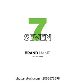 7 seven logo template design vector for brand or company and other
