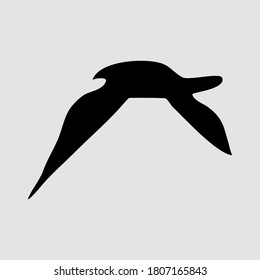7 Silhouette of flying Bird isolate on white background. for web and mobile vector illustration