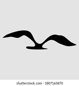 7 Silhouette of flying Bird isolate on white background. for web and mobile vector illustration