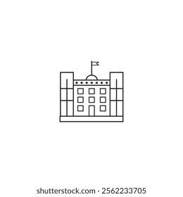 7 star hotel icon building vector illustration on white isolated background