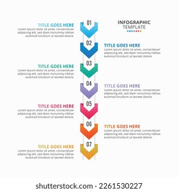 7 Steps Options Timeline Business Infographic Template Design