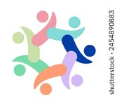 7 togetherness union logo vector