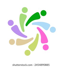 7 togetherness union logo vector