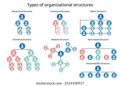 7 tipos de estructuras organizativas para organizar el organigrama de la empresa