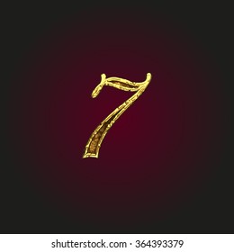 7 vector golden letter